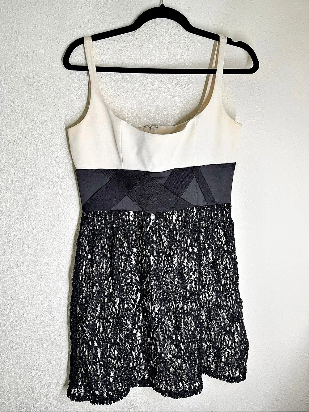 Jay Godfrey Color Block Lace Mini Dress Like New